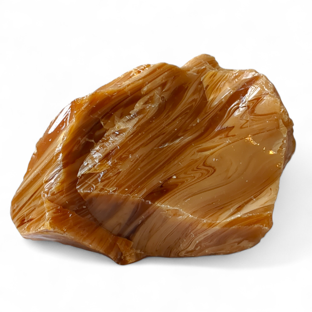 Carmel Chocolate Coffee Swirl Slag Art‎ Glass Cullet Opaque #4XL50
